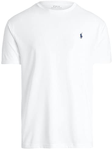 Polo Ralph Lauren Herren-T-Shirt, klassisch, Jersey, kurzärmelig, Polo White, Mittel