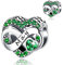 BIZK Damen Unendlichkeit Geburtsstein Charm Anhänger für Armband 925 Sterling Silber Geburtsstein Charms Beads 12 Monate Geburtstag Geschenk für Freundin Frauen (Mai)