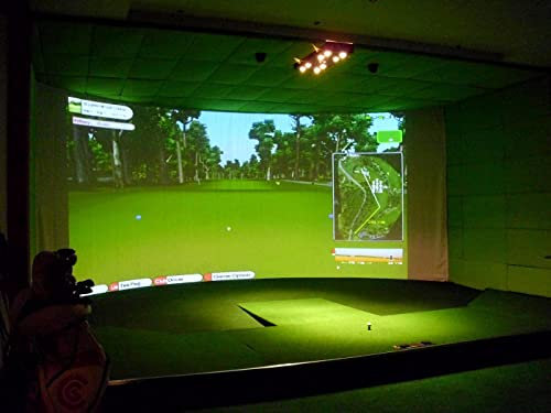 LMEILI 200 x 300 cm Golf Simulator Projection Screen, Golf Ball Training Simulator Impact Display Projector Screen with Sound Insulation for Home(200x300cm)
