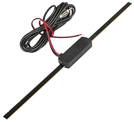 VIGORTHERIVE Car Electronic Radio Antenna 1 pcs Windshield Hidden Adhesive Car FM Radio Antenna Signal Amplifier Booster 12V Universal Antena Booster