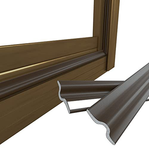 Abdichtung fenster zugluft,dichtung für fenster selbstklebend,abdichtband fenster abdichten,fenster zugluftstopper für türen,schaumstoffband,fensterdichtungen flügelfalzdichtung(Braun ,5M )