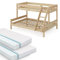 VitaliSpa Hochbett Kinderbett Spielbett Everest modern Massivholz Kinderzimmer Bett Lattenrost Bettleiter Kletterbett Doppelbett Geschwisterbett Gästebett Schubladenbett