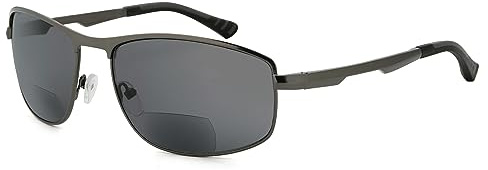 Eyekepper Bifokale Sonnenbrille Lesebrille für Herren +2,50 dpt Schwarz