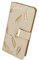 FuninCrea Porte - Monnaie Femme avec Feuille Creuse, Long Portefeuille en Cuir PU pour Femme avec Plusieurs Fentes pour Cartes, Double Portefeuille Pliant, Porte - Monnaie avec Fermeture (Beige)