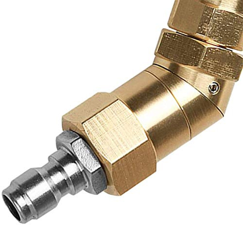 360 Degree Pivot Pressure Washer Adapter - 1/4 Inch Quick Release Spray Nozzles Coupler, Quick Connecting Pivoting for Spray Nozzle