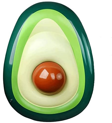 Schwimmring in Avocado-Form, Blaue aufblasbare Luftmatratze mit Handpumpe, aufblasbare Float-Lounge für Erwachsene