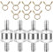 Clapet Anti Retour, 4 pièces 8 mm Clapet Anti Retour de Carburant, avec collier de serrage 8 pièces, clapet anti-retour essence diesel en aluminium, pour Essence, Diesel, Huile Végétale