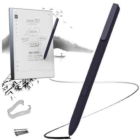 Stylus for Marker Pen 2 Compatible with Remarkable 1/2 Tablet Notebook,Stylus for Marker Pen Replacement,No Charging Needed/Setup(Black)