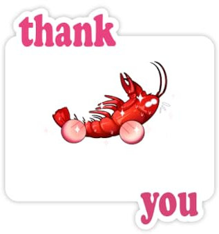 Isländische Hummer-Aufkleber Thank You, Zitat Grateful