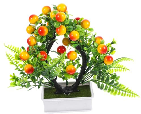 MAGICLULU Tischdekoration Obstbaumdekor Für Den Tisch Künstliche Bonsai Künstlicher Apfelbaum Gefälschte Obstbaumpflanze Obstbaum Dekor Zu Hause Gefälschte Bonsais Büro Schaum Blumen