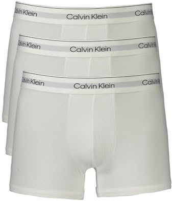 Calvin Klein, Men's, Trunk 3Pk 000NB3963A, White (White, White, White), 3XL