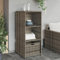 CIADAZ Gartenschrank Grau 50x55x115 cm Poly Rattan, Geräteschuppen, Gerätehaus, Wetterfest, Outdoor Schrank, Gartenhausschränke, Terrassenschrank - 365549