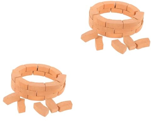 BESTonZON 60 Stück Simulierte Ziegelsteine ​​Für Die Landschaftsgestaltung Ziegelmauer Winzige Ziegelsteine Mini-Wandsteine Minispielzeug Gefälschte Ziegelsteine Miniaturwand Kleine
