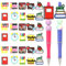 Square John 30pcs Focal Beads for Pens Characters School Silicone Focal Beads Bulk Silicone Beads for Beadable Pen Keychain Making,Teacher
