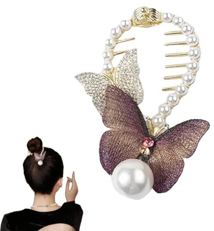 Haar Lockenwickler Tools Perle Kopfschmuck - Halter Haarschmuck für Frauen Mädchen Damen Haarstyling Zubehör 0428