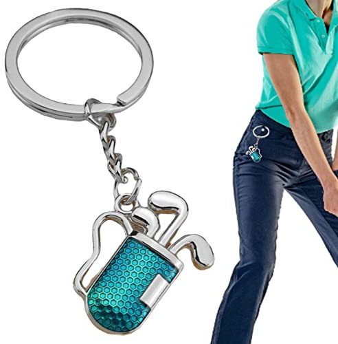 Golf-Schlüsselanhänger für Männer, Golfschläger-Schlüsselanhänger | Golfgeschenke Schlüsselanhänger für Männer Frauen | Golfschläger-Schlüsselanhänger aus Zinklegierung, 2D-Rucksack-Dekoration, Geburt