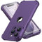 ORETECH Cover Compatibile con iPhone15 Pro,Custodia iPhone 15 Pro con[2 x Pellicola Protettiva Vetro Temperato] 360 Protezione Ultra Sottile Hard PC TPU Silicone Antiurto Cover-Viola Scuro