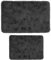 Mixibaby Badematten-Set 2-teiliges Weiche Badezimmerteppiche rutschfestes Schnell trocknend maschinenwaschbar Für Bad Dusche & WC 50x80 cm + 50x40 cm, Größe:50 x 80 cm + 50 x 40 cm, Farbe :Anthrazit