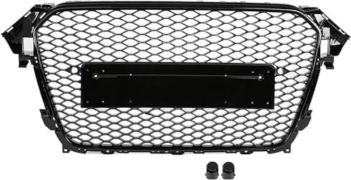 LIAOAL Griglia radiatore Adatta per Audi A4 S4 B8.5 2013-2016 griglia, Sostituzione Griglia Superiore a Nido d'Ape Griglia Centrale paraurti Anteriore.