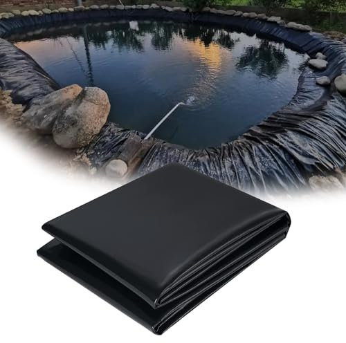 Liner de Bassin,Revêtement de Bassin 2x2m,Bâche d'étang,Membrane de Piscine de Jardin,D'étang Noir Étang Liner,Noire Bâche de Bassin,Bache Bassin Exterieur,Bâche pour Bassin à Poisson Exterieur