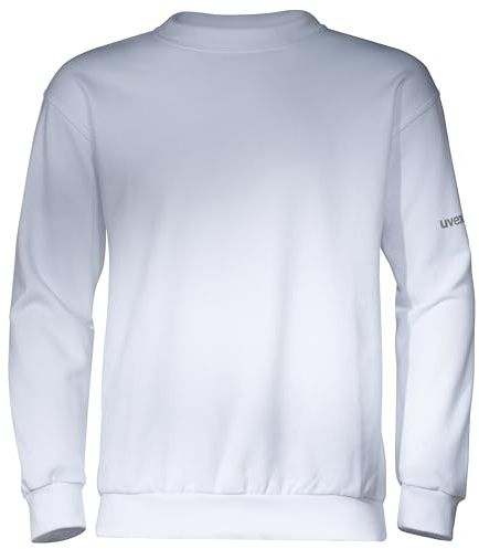 Uvex Basic 88156 Herren-Arbeitsshirt - Weiße Männer-Sweatshirt