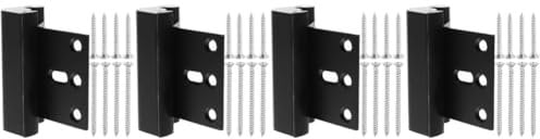 DOITOOL 4 Stück Diebstahlsicheres Türschloss für zu Hause schnappen Intelligentes Türschloss Wand wohnungstür sicherung zimmertürschloss Haustürschlösser Sicherheitsschloss Metall Black