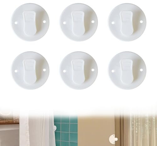 svpfuo 6 Pièces Pince Rideau Douche, Pinces pour Rideau de Douche, Clip Rideau Douche, Il Est Utilisé pour Fixer Les Rideaux de Douche et Les Rideaux