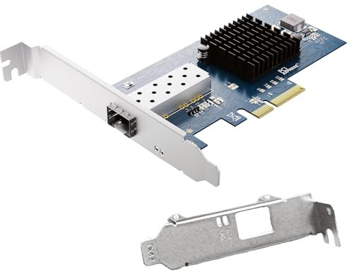 Scheda di rete SFP+ PCI-e aperta da 10 GB, con controller Intel 82599 (X520-DA1), adattatore Ethernet da 10 Gbps, scheda NIC 10Gbe 10G, supporto Windows/Windows Server/VMware