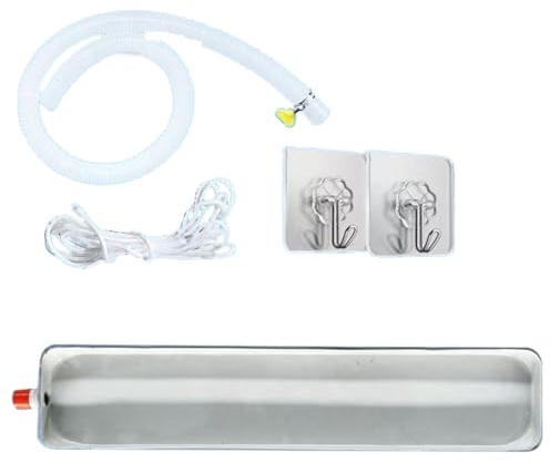 Automatische Auffangwanne, Universal Auffangwanne mit Abflussrohr, ölauffangbehälter für Fenster Klimaanlage und Split-Klimaanlagen mit Wärmepumpen(152X12CM/59.8X4.7IN)