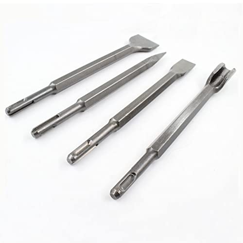 4 Stück 250 mm SDS S-Harfe flacher U-förmiger Verbreiterungsmeißel für Ziegel, Stein, Beton