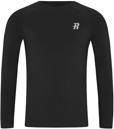Runhit Boys Compression Shirt Long Sleeve, 1/2er Pack UPF 50+ Sun Protection Kids Sports Base Layer Top, Breathable Quick Dry Under Shirt for Football & Outdoor Activities