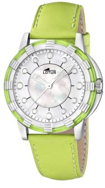 Lotus Uhr Für Damen 15747/4 Outlet Edelstahl Case GrünLeder Band