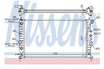 Nissens 63078 Radiator, engine cooling