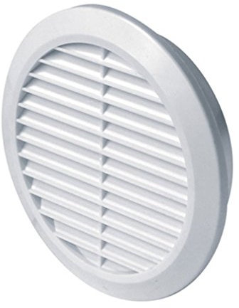 Rejilla para respiradero Raund 110, aplique de pared y suelo de ventilación redonda para techo de plástico blanco (T77)