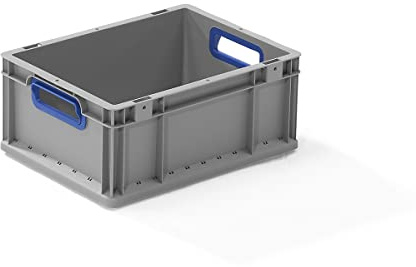 Allit 456725 EuroBox 417 400 x 300 x 170 mm offene Griffe in grau/blau