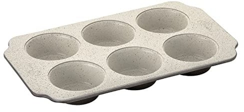 Genius 11188 Muffin Pfanne Form zum Backen – Backen Form (Muffin Pan, grau, Keramik, 300 mm)