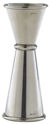 Genware JIG2550C Copper Jigger, 25/50 mL Chrome