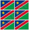 NAMIBIA Namibische Flagge, Commonwealth 40mm Mobile, Handy Vinyl Mini Aufkleber, Abziehbilder x6 Stickers