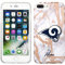Prime Brands Group Handyhülle für Apple iPhone 8 Plus/7 Plus/6S Plus, Weiß/Roségold, NFL Lizenziertes Los Angeles Rams