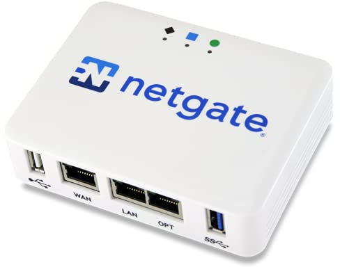 Netgate Puerta de enlace de seguridad 1100 pfSense+ | VPN, router, firewall | Soporte TAC Lite de por vida | 3 puertos de 1 GbE | Protege tu red con este dispositivo de seguridad de red profesional y
