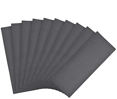 sourcing map 600 Grits Sanding Sheets 9-inch x 3.6-inch Wet Dry Silicon Carbide Sandpaper for Wood Furniture Metal Automotive Polishing 10pcs