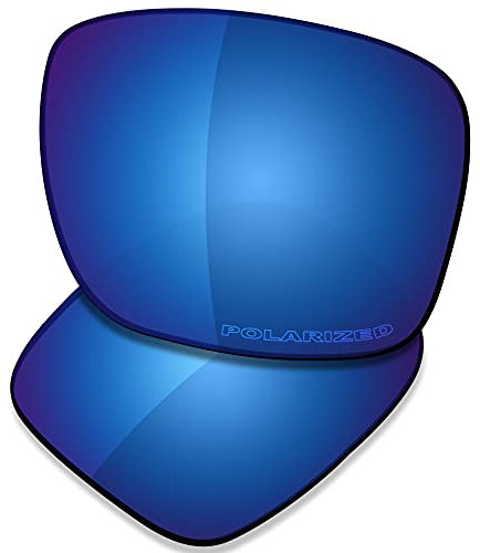 SAUCER Verres de rechange haut de gamme pour lunettes de soleil Oakley Holbrook Mix OO9384 | Holbrook Mix Low Bridge Fit OO9385 Lunettes de soleil haute défense – Bleu nuit polarisé