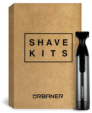 URBANER Battery Operated Mustache Trimmer, Waterproof Cordless Beard Trimmer for Men, Compact Moustache Clipper Portable Man Grooming Trimmer Electric Mustache Razor, Gifts MB-042UK