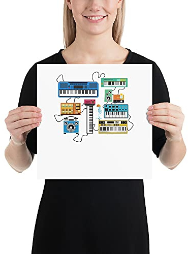 Humorvolles Schlagzeug Elektronischer Musiker Synthesizers Enthusiast Neuheit Poster