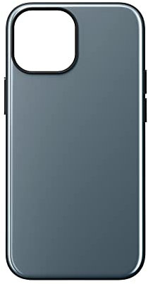 NOMAD Sport Case für iPhone 13 Mini | Hülle mit MagSafe und TPE-Bumper | NFC integriert für Digitale Visitenkarten | aus Polycarbonat | blau
