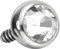 PIERCINGLINE Titan Schraubkugel mit Gewinde 0,9 mm Kristall Piercing Aufsatz Ersatz Silberfarben 3 mm