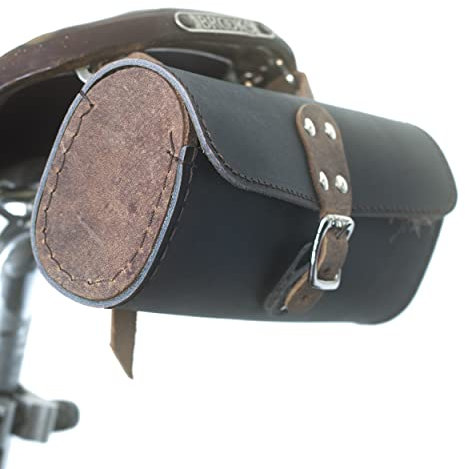 London Craftwork Klassische Leder-Werkzeugtasche, Fahrrad-Satteltasche, handgefertigt, schwarz, vintagebraun, bro-bl-Brown