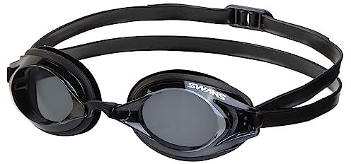 SWANS SR-2NEVOP optische Schwimmbrille mit Sehstärke für Kurzsichtige getönt, Sehstärke:-3.0, Farbe:Smoke Black (SMBK)