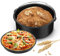 2 Pezzi Accessori per Friggitrice ad Aria, Antiaderente Torta Barilotto Rotonda Teglia per Pizza AirFryer Accessori Antiaderente Teglia, Utilizzato per Preparare di Pizze Torte per Feste(7Inch)