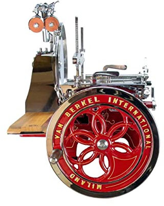 Berkel Trancheuse - Volano L16 rouge - Magnifique machine à voler + planche à découper 100 % faite main unique